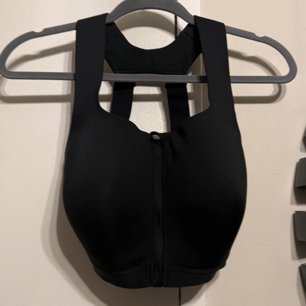 Black High Support Front Close Sports Bra 38DD